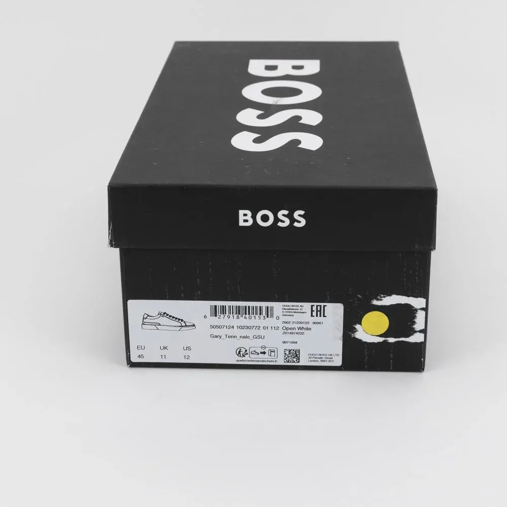 Boss Men Gary Leather Sneakers White Size 12US /45 EU